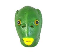 Swtgaah Divertente maschera di pesce mostro copricapo maschera di pesce verde copricapo perfetto per Natale e Halloween (verde)