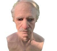 Swtgaah Maschera di Halloween con viso spaventoso, maschera realistica da vecchio uomo, maschere horror nuove, per Halloween - cosplay - festa - accessori (Stile 4)