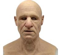 Swtgaah Maschera di Halloween con viso spaventoso, maschera realistica da vecchio uomo, maschere horror nuove, per Halloween - Cosplay - Festa - Requisiti. (Stile 2)