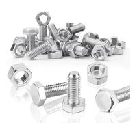 SWTYExt 40 Set Bulloni e Dadi M6 x 30 mm Viti Esagonali DIN 933/ISO 4017 Viti Acciaio Inox A2 V2A Esagonale Standard Bullone Esagonali Esterni Bulloni e Dadi Esagonali Filettatura Completa