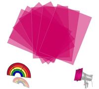 SWTYExt 7 Pezzi Filtri A4 29,7 x 21 cm Gelatine Fucsia Trasparenti Sovrapponibili per Luce LED Studio Flash Correzione Colore DIY