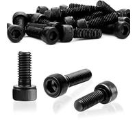 SWTYExt 80 Pezzi Viti M5 Bulloni Vite a Testa a Esagonale M5x16 mm Acciaio Carbonio Vite e Bulloni Viti M5 Filettatura Metrica Assortimento Nero Bulloni