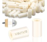 SWTYExt Distanziali Rotondi in Nylon M6 50 Pezzi Spessori in Gomma ABS Distanziatori 11x18 mm Distanziali Rondelle Plastica Bianco Distanziatori Isolanti per Viti Motori Macchinari Automobili