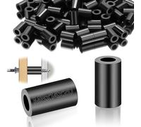 SWTYExt Distanziali Rotondi in Nylon M8 50 Pezzi Spessori in Gomma ABS Distanziatori 14x20 mm Distanziali Rondelle Plastica Nero Distanziatori Isolanti per Motori Macchinari Viti M8