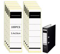 SWTYExt Etichette Cartelle Autoadesive 5,4x19 cm Dorso Cartella Autoadesivo Stretto 100 Pezzi Dorso Cartella Autoadesivo Scrivibile Etichette Cartelle Autoadesive per Uffici Biblioteche Case