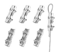 SWTYExt M6 Morsetti per Filo Stendibiancheria 6 Pezzi Morsetti per Cavo Acciaio Duplex Morsetti per Cavi Inox 304 Cavo Acciaio 6mm per Tenda Fissa Appendere Bandiera Ancoraggio Fune Metallico