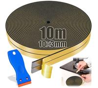 SWTYExt Nastro sigillante per lavello, 10 mm x 3 mm, con raschietto