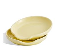 Swuut Set di 2 Per Porta Cucchiaio in Ceramica Per Spatola,Mestoli, Pinze,gadget, cucchiaino da caffè, supporto Per Piano Cottura, Porta Bancone Della Cucina Utensili (Crema)