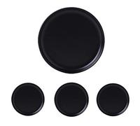 Swuut Set di 4 piatti per antipasti in ceramica opaca, 15,2 cm, piccoli, mini piatti da dessert, adatti per microonde e forno, per snack, pane, burro, torte, torte e gatti (15,2 cm, nero)