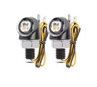 SWVYDC Adatto per Cafe Adatto per Racer Bobber Chopper 8mm Indicatore di direzione per moto Luce anteriore posteriore Luce posteriore Luce freno(2Pcs Amber)