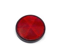 SWVYDC Adesivi Riflettenti Striscia Riflettente di Sicurezza autoadesiva Rotonda Rettangolare, segnaletica di Posizione Posteriore Riflettente per Bicicletta, Barca(Red-Round)