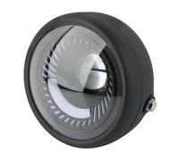 SWVYDC Faro per moto Adatto per Cafe Racer Bobber 6,5 pollici LED faro per moto a spirale bianco staffa di montaggio laterale accessori Luce notturna per motocicletta