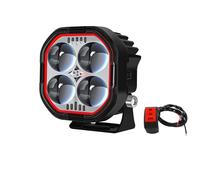 SWVYDC Faro per moto Faro da 2 pollici per moto, 30 W, super luminoso, proiettore doppio, lampada da lavoro per camion, ATV Luce notturna per motocicletta(1Pcs and switch)