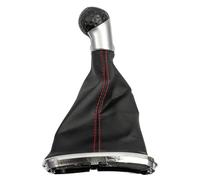 SWVYDC Leva del Cambio Adatto per Mk4 Adatto per Golf/R32 Pomello del Cambio a 5 Marce e Cuffia in Pelle Nera Set Completo pomello del Cambio