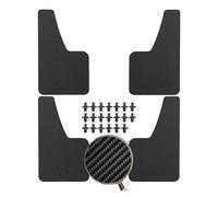 SWVYDC Parafanghi Kit Paraspruzzi universali per Auto Effetto Nero, paraspruzzi, parafanghi Stampati, Copertura parafango Anteriore, Accessori Posteriori Paraspruzzi per Auto(Black,4pcs)