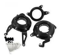 SWVYDC Paramotore Tubolare Adatto per Honda CB650R Crash Protector Coperchio statore in Alluminio Slider Telaio Coperchio avviamento Motore Moto Paraurti Barra Protezione(Black)