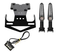 SWVYDC Portatarga Adatto per Yamaha Tenere 700 XTZ 07 2019-2025 Portatarga con Luce di direzione a LED Supporto Targa Parafango Portatarga Pieghevole(Bracket Set)