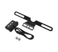 SWVYDC Portatarga Supporto per Targa in Alluminio per Moto, Luce Bianca a 3 LED, Accessori per Scooter, ATV Portatarga Pieghevole