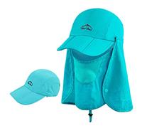 Swygoo Cappello da Baseball per Adulti, Cappello con Visiera Pieghevole con Protezione UV per Viso e Collo, Cappelli da Pesca da Escursionismo per Uomo e Donna (Blu Mare)