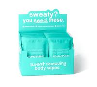Swypes | 30 grandi salviette per il corpo confezionate singolarmente, biodegradabili al 100%, senza risciacquo, per viso e corpo, infuse di vitamina E, per palestra, viaggi, campeggio, festival e