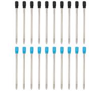 SWYSGS 10pcs nero refill della penna a sfera e 10pcs blu refill della penna a sfera, refill sostituibili delle penne, 1mm punta media
