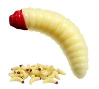 SWYSGS 70 esche a forma di vermi, in plastica morbida, per pesca alla spigola, per pesca d'acqua dolce e salata