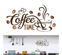 SWYSGS Coffee Time Decalcomanie Adesivi Murali Decor Vinile Wall Decor Adesivi Parete Fai Da Te Dire Wall Art Cucina Stickers Murali Sticker Decor Accessori per il Caffè per Cucina Coffee Bar
