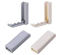 SWYSGS Ganci pieghevoli del cappotto, ganci da parete 4Pcs per appendere la casa del cappotto tenere invisibili ganci da parete di plastica (grigio e beige)