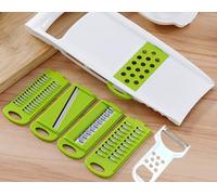 SWYSGS Mandolina per Verdure,Taglia Verdure Multifunzione,6 in 1 Tagliaverdure Manuale,Affetta Verdure Manuale, Taglia Verdure Cubetti con 5 Lame Diverse Per Aglio,Cavolo,Carote,Patate, Pomodori