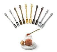SWYZOR 10 Pezzi Di Metallo Cucchiai, Portatile Mini Tabacco Da Fiuto Cucchiai, Stoviglie Per La Casa, Accessori Per Tubi, Adatto Per L'Estrazione Di Sale, Spezie, Tè, E In Polvere