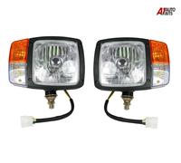 Sx&dx Testa Luci Laterali con Fili Lampade Indicatore H4 Per Jcb Manitou Matbro