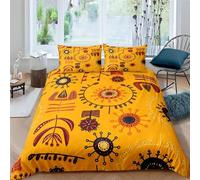 Sxakswol Copripiumino Singolo 155x200 Modello Africano 3D Copripiumino Bambino Adulto Set Biancheria da Letto 3 Pezzi Copri Piumino Morbido Microfibra Copripiumone con 2 Federe v5350