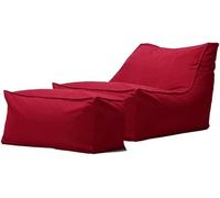 Sxbcya Outdoor Impermeabile Oxford Chaise Louge Pouf Cover O Filler Garde Beach Camp Divano Letto Puff Salo Ottoma, Red, Empty Cover