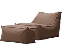 Sxbcya Outdoor Impermeabile Oxford Chaise Louge Pouf Cover O Filler Garde Beach Camp Divano Letto Puff Salo Ottoma, Brown, Empty Cover