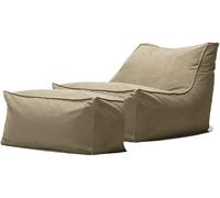 Sxbcya Outdoor Impermeabile Oxford Chaise Louge Pouf Cover O Filler Garde Beach Camp Divano Letto Puff Salo Ottoma, White Gray, Empty Cover