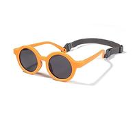 SXBCyan 0-36 Mesi Occhiali da Sole Rotondi Polarizzati for Bambini Paralumi in Gomma Flessibile con Cinturino for Neonati di età Compresa tra 0 E 36 Mesi (Color : Yellow)