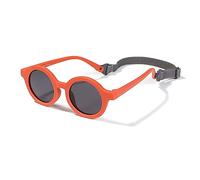 SXBCyan 0-36 Mesi Occhiali da Sole Rotondi Polarizzati for Bambini Paralumi in Gomma Flessibile con Cinturino for Neonati di età Compresa tra 0 E 36 Mesi (Color : Orange)