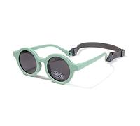 SXBCyan 0-36 Mesi Occhiali da Sole Rotondi Polarizzati for Bambini Paralumi in Gomma Flessibile con Cinturino for Neonati di età Compresa tra 0 E 36 Mesi (Color : Green)