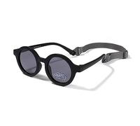 SXBCyan 0-36 Mesi Occhiali da Sole Rotondi Polarizzati for Bambini Paralumi in Gomma Flessibile con Cinturino for Neonati di età Compresa tra 0 E 36 Mesi (Color : Matte Black)
