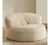 SXBCyan Poltrona A Sacco Senza Imbottitura, Comodo Divano A Con Supporto For La Schiena, Spessa E Morbida Fodera A Nido D'ape, Pouf A, Grande Da Salotto, Pavimento For Giocare Leggere(Beige)