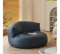 SXBCyan Poltrone A Sacco For Adulti, Rivestimento In Similpelle, Set Di Poltrone Senza Imbottitura, Pouf Angolare, Poggiapiedi, Seduta Sul Pavimento, Divano A Sacco(Blue,Single)