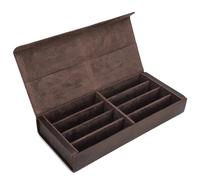 SXDHOCDZ Scatola Multiuso per Occhiali da Sole, Resistente Contenitore per Occhiali da Sole, soffice Come Un Gioiello, Design Magnetico, Adatta per la casa(Brown,37 * 17.5 * 6CM)