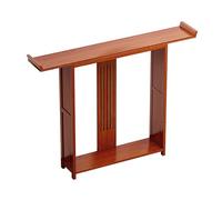 SXDQMX Mobiletto Ingresso Stretto, Consolle Ingresso Profondità 20 cm, Stile Antico Cinese con Design a Grondaia Rovesciata, Adatti per Corridoi(Orange,64 cm/25 in)
