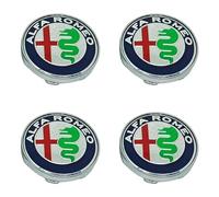SXDZHK Auto Coprimozzo Ruota per Alfa Romeo Stelvio 2017-2022 2023, Coprimozzo Centrale Tappi Coprimozzi Copricerchi Tappi ABS Impermeabili Antipolvere Styling Ricambio Accessori 4PCS