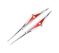 SXDZHK Auto Emblema per Peugeot 3008 2009-2016, Auto Metallo Segni Adesivi per Auto Parafanghi Laterali Gonne Tronco Spoiler Lati Decorazione del Corpo Dell'auto Accessori,Red-Silver