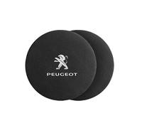 SXDZHK Auto Sottobicchieri per Peugeot 208 2019-2023, Portabicchieri Sottobicchiere Tappetino Antiscivolo Impermeabili Resistente Anti-Polvere Interni Accessori 2PCS,Black