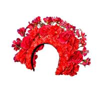 Sxett Cerchietto etnico per sposa corona di capelli fiori matrimonio fascia doppia faccia accessorio per capelli etnico come descritto