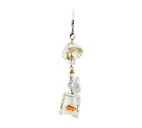 Sxett Elegante ciondolo per telefono con conchiglie tropicali con conchiglie naturali e oceanici ispirano design per un uso versatile, door buckle, Lega