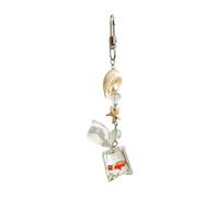 Sxett Elegante ciondolo per telefono con conchiglie tropicali con conchiglie naturali e oceanici ispirano design per un uso versatile, door buckle, Lega