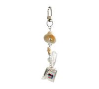 Sxett Elegante ciondolo per telefono con conchiglie tropicali con conchiglie naturali e oceanici ispirano design per un uso versatile, lanyard, Lega